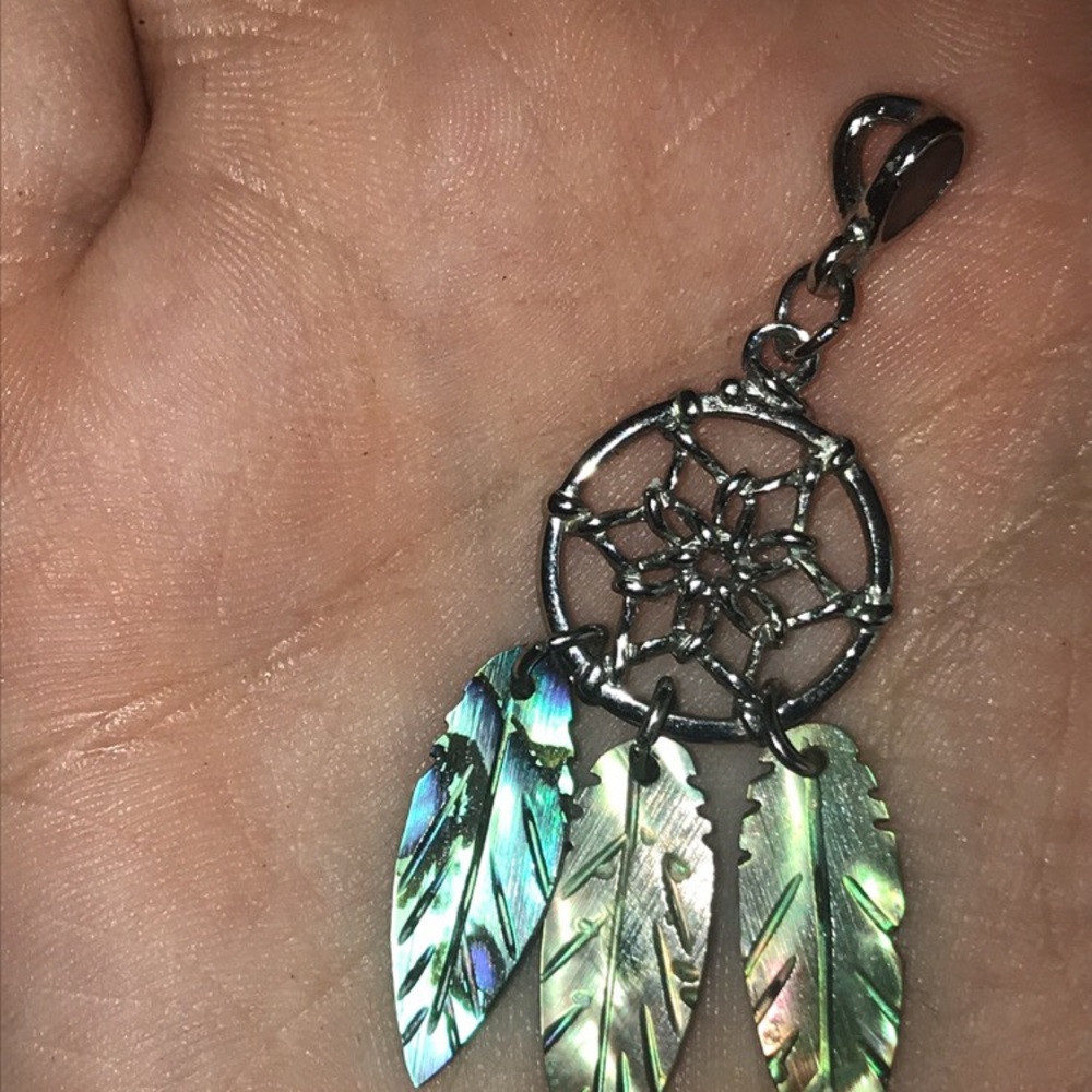 Sterling silver dream catcher necklace charm